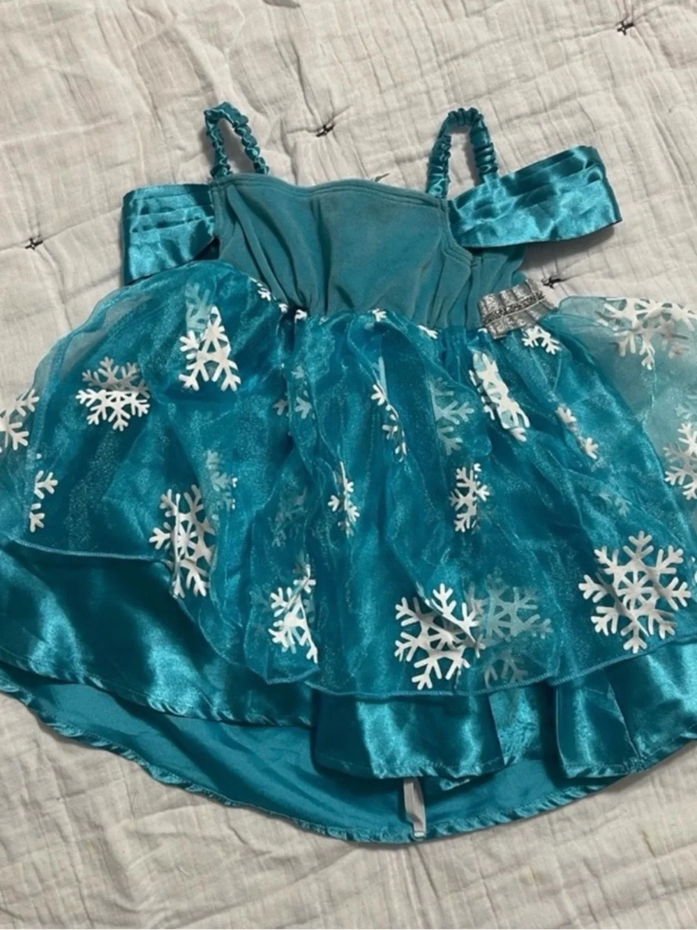 Disney’s Frozen Inspired Elsa Sparkling Blue Snowflake Dress NWOT